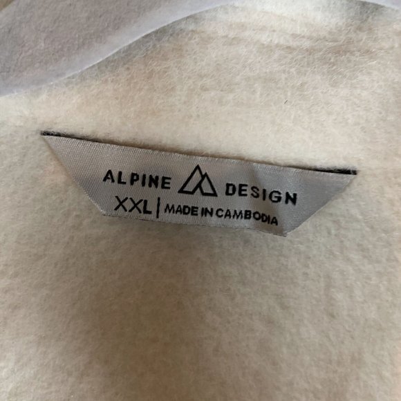 Alpine Design Shacket Shirt Jacket Womens 2XL Beige Long Sleeve Button 7196 - Picture 2 of 9